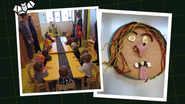 Halloween à la creche Pomme de Rainette de Caen